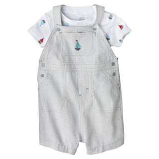 Just One YouMade by Carters Newborn Boys Shortall Set   Grey/White 3 M