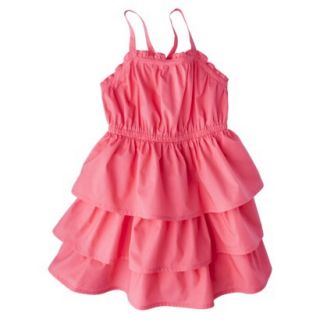 Cherokee Infant Toddler Girls Sleeveless Ruffle Dress   Fruit Punch Pink 18 M