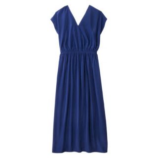 Merona Womens Plus Size Short Sleeve Draped Maxi Dress  Waterloo Blue 2