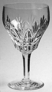 Stuart Cardinal Water Goblet   Cut Vertical & Fan Design On Bowl