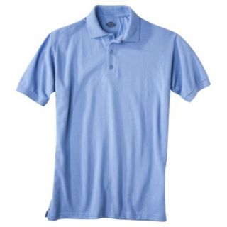 Dickies Young Mens School Uniform Short Sleeve Pique Polo   Light Blue M