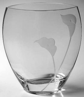 Mikasa Calla Lily 10 Ellipse Vase   Frosted Cut Lily, Cut