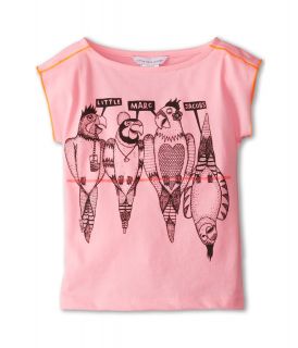 Little Marc Jacobs Reverse Stitch Parrot Print Tee Girls T Shirt (Pink)