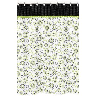 Spirodot Lime And Black Cotton Shower Curtain (Lime green/black/whiteMaterials: 100 percent cottonDimensions: 72 inches wide x 72 inches longCare instructions: Machine washableShower hooks and liners not includedThe digital images we display have the most