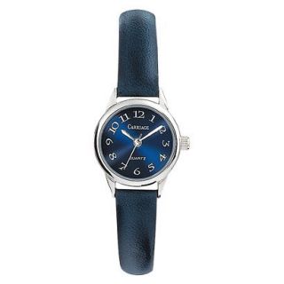 Timex Carriage Silver Tone Watch   Blue/Silver