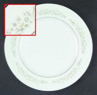 Wyndham Fontana Dinner Plate, Fine China Dinnerware   Yellow&Green Floral,Green