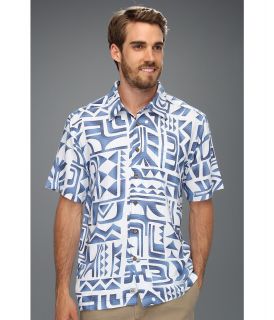 Quiksilver Waterman Tama Reef Shirt Mens Short Sleeve Button Up (Navy)