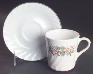 Corning Callaway Holiday Mug/Cup & Saucer Set, Fine China Dinnerware   Corelle,T
