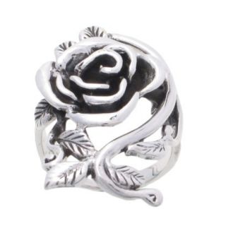 Sterling Silver Rose Ring   11.0