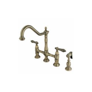 Elements of Design ES1273ALBS New Orleans Two Handle Kitchen Faucet With Spray