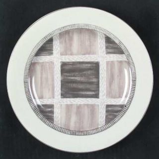 Interiors (PTS) Sandstone Salad Plate, Fine China Dinnerware   Tan Brushed Rim,G