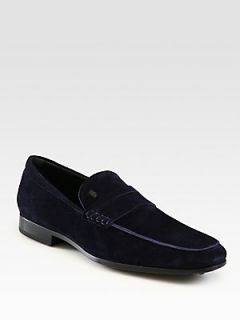 Tods Suede Moccasins   Navy : Tods Shoes