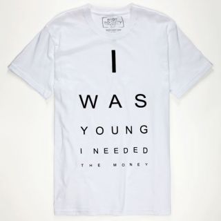 I Was Young Mens T Shirt White In Sizes Small, Medium, Large, X La