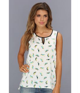 kensie Birds And Dots Top Womens Sleeveless (White)