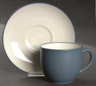 Noritake Colorwave Blue Flat Cup & Saucer Set, Fine China Dinnerware   Colorwave