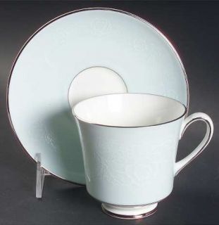 Johnson Brothers Candlelight Footed Cup & Saucer Set, Fine China Dinnerware   Bl