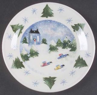 Nikko Winter Wonderland Bread & Butter Plate, Fine China Dinnerware   Houses&Tre