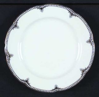 Royal Bayreuth Rob34 Bread & Butter Plate, Fine China Dinnerware   Black Geometr