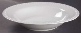  Elegant Pearl White Soup/Cereal Bowl, Fine China Dinnerware   All White