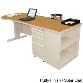 Marvel Zapf Office Desk With Built In Bookcase (87 X 30)
