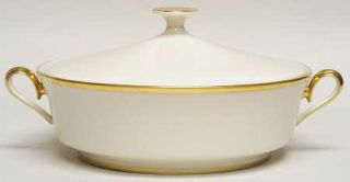 Lenox China Eternal Round Covered Vegetable, Fine China Dinnerware   Wide Gold T