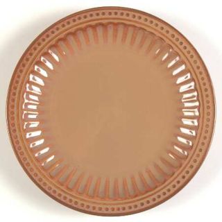 Gibson Designs Regent Park Brown Salad Plate, Fine China Dinnerware   Brown, Emb