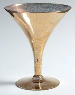 Dorothy Thorpe Gold Fleck Champagne/Tall Sherbet   Gold Flecks On Clear Bowl,V S