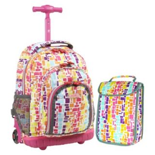 J World Lollopop Lightening Wheel Rolling Backpack with Lunch Bag (16)