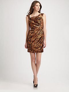 Kay Unger Silk Dress   Leopard