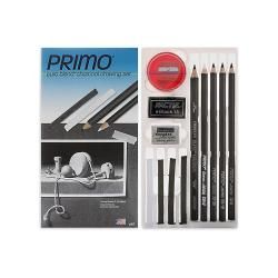 Generals Primo Euro blend Black Charcoal Pencil Drawing Set
