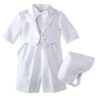 Infant Boys Authentic Tux with Tails   White 24 M