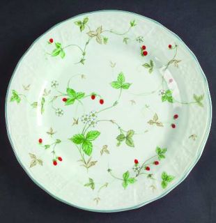Mikasa Strawberry Fair Salad Plate, Fine China Dinnerware   Antique Green,
