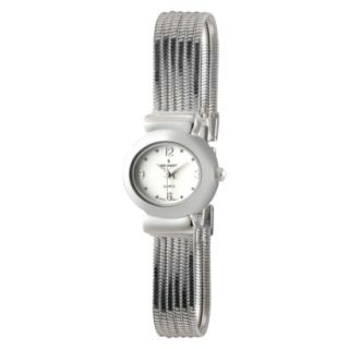Peugeot Womens Jewelry Strand Bracelet Watch   Silver
