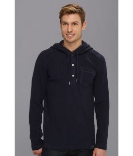 Calvin Klein Jeans L/S Half Placket Mens Long Sleeve Pullover (Navy)