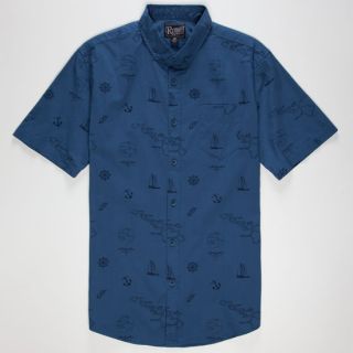 Hawaiian Islands Shirt Blue In Sizes Small, Xx Large, X Large, Medium,
