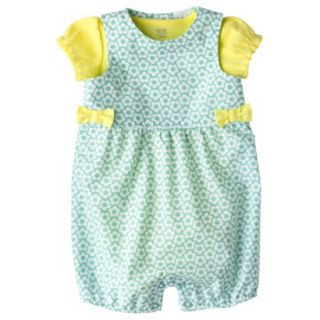 Just One YouMade by Carters Newborn Girls Romper Set   Yellow/Turquoise 9 M