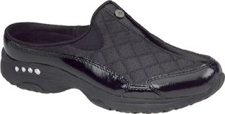 Womens Easy Spirit Traveltime   Black Patent Leather/Mesh Walking Shoes