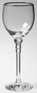 Lenox Phoenix Platinum Wine Glass   Platinum Trim, Six  Sided Stem