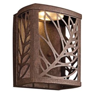 Kichler 49250AGZLED LED Outdoor Lighting, Lodge/Country/Rustic/Garden 148 Wall Lantern Fixture Aged Bronze