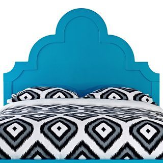 HAPPY CHIC BY JONATHAN ADLER Crescent Heights Lacquer Headboard, Teal