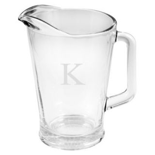 Personalized Monogram Glass Pitcher   K