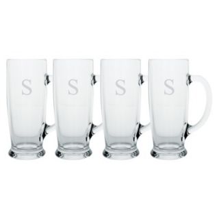 Personalized Monogram Craft Beer Mug Set of 4   S
