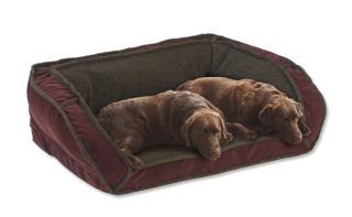Fleece Deep Dish Dog Bed With Memory Foam / Xlarge Dogs 120+ Lbs., Multiple Dogs., Mahogany,
