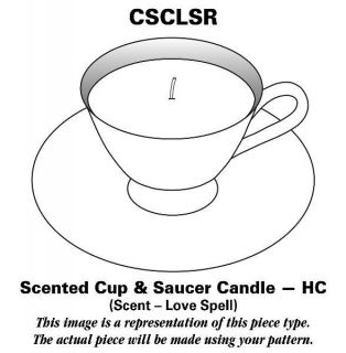 International Christmas Story Scented Cup & Saucer Candle Love Spell  HC, Fine C