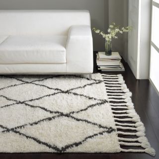 Nuloom Hand knotted Moroccan Trellis Natural Shag Wool Rug (8 X 10)