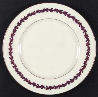 Lenox China Royal Oak Maroon Dinner Plate, Fine China Dinnerware   Maroon Leaves
