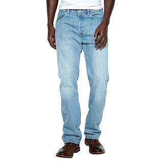 Levis 501 Original Fit Jeans, Light Mist, Mens