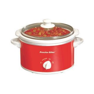 Proctor Silex Portable Oval Slow Cooker   Red (1.5 Quart)