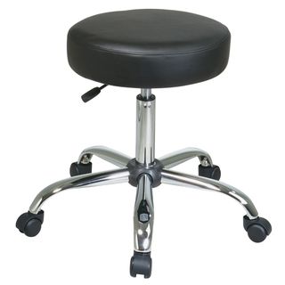 Office Star Products Work Smart Backless Drafting Stool (Black Weight capacity: 250 pounds Dimensions: 26.5 inches high x 23 inches wide x 23 inches deep Seat size: 16 inches wide x 16 inches deep x 4 inches tall Seat height: 25 inches Assembly required: 