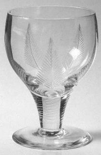 Stuart Woodchester Clear Water Goblet   Clear,Gray Cut